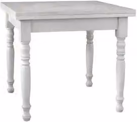 Tavolo in legno allungabile a libro gambe tornite Shabby chic bianco anticato