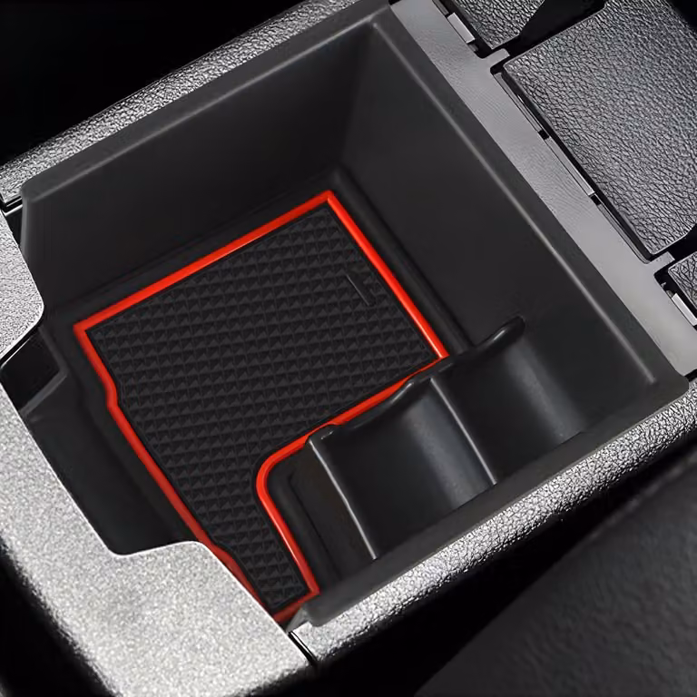 Contenitore portaoggetti per console centrale, colore rosso, per Renault Captur 2/E-Tech/Hybrid, modelli dal 2020 al 2026