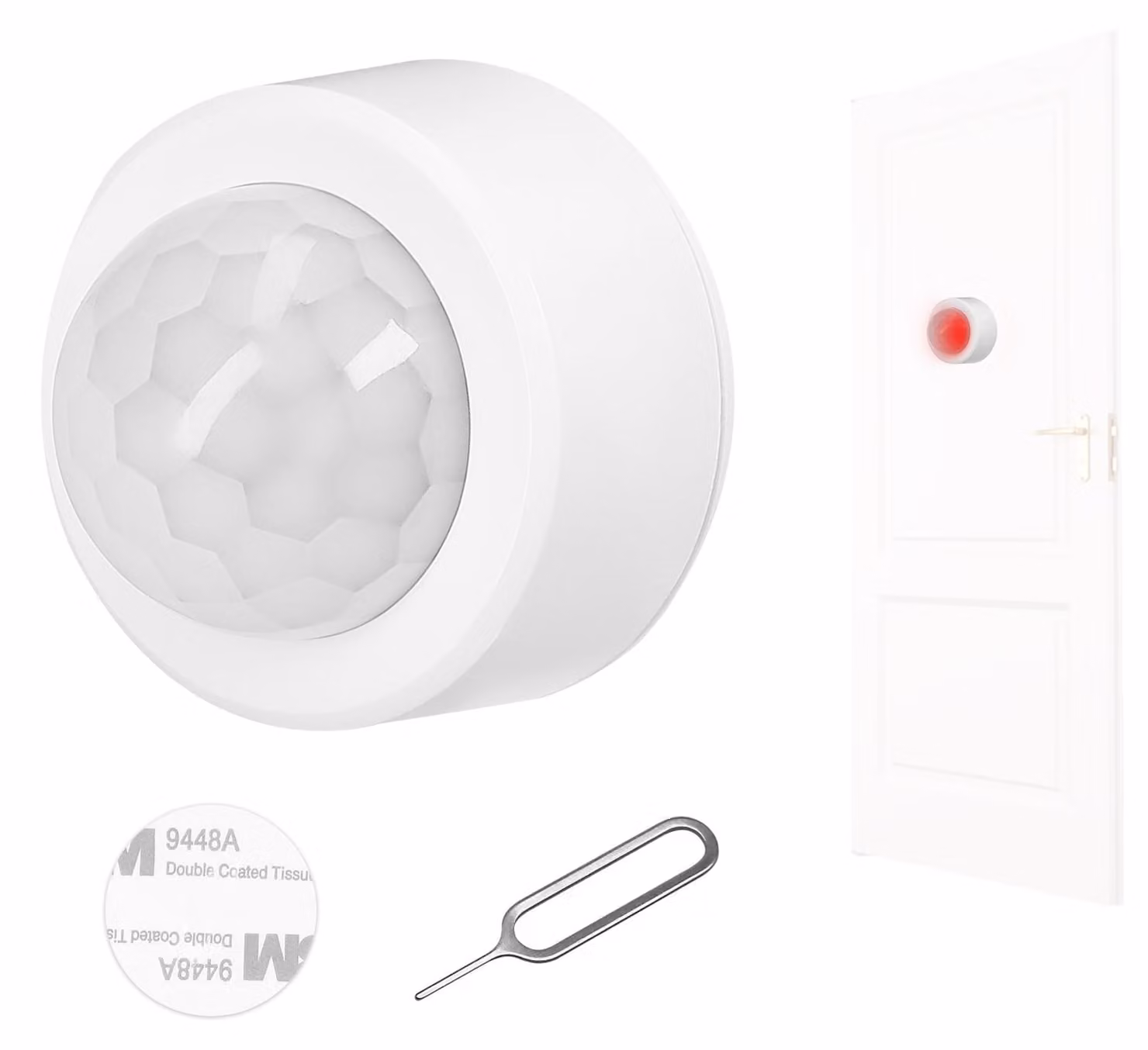 Sensore di movimento ZigBee PIR, rilevatore a infrarossi wireless per il corpo umano, rilevamento grandangolare a 120°, compatibile con l'integrazione domotica, notifiche tramite app; richiede un hub ZigBee per uso interno ed esterno