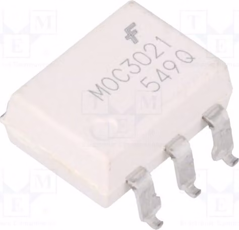 1 x Optotriac, 5,3 kV, tensione di uscita: 400 V, senza sistema di riferimento a zero, 6 MOC3021SM, optotriac