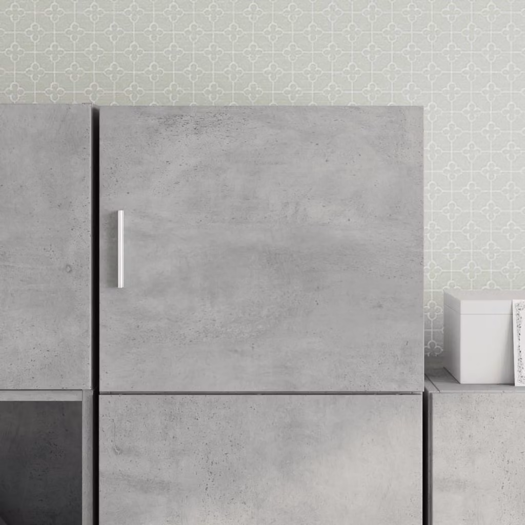 Mobile a parete vidaXL in legno multistrato e MDF, stile moderno, colore grigio cemento, L 45 cm x P 42,5 cm x H 40 cm