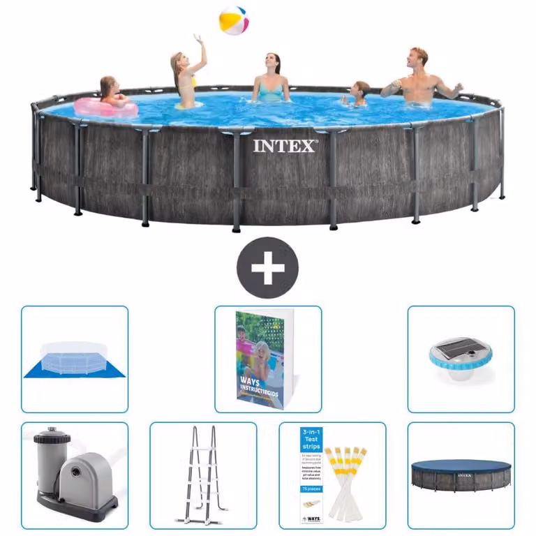 Struttura per piscina a forma di prisma - 549x122 cm - composta da 6 elementi - modello S596