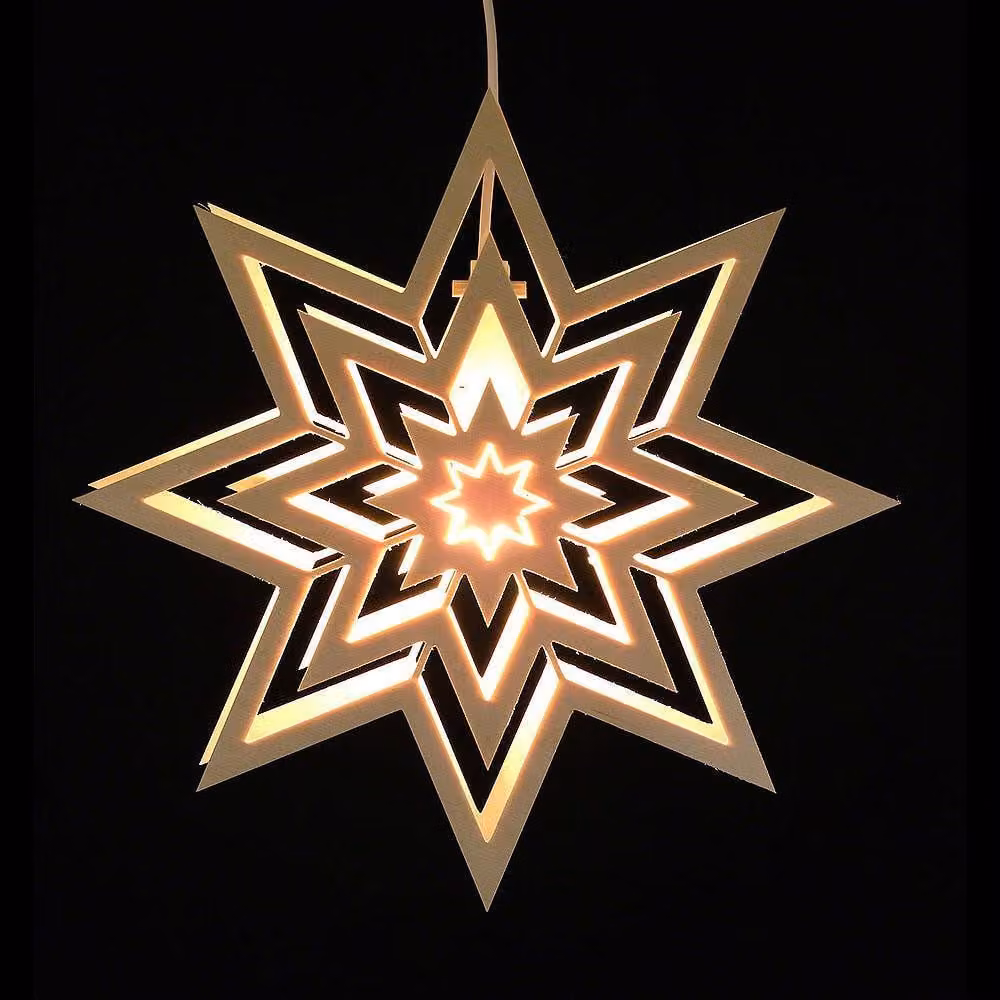 Decorazione per finestre stella immagine LxPxH= 28x5,5x28cm NUOVO
