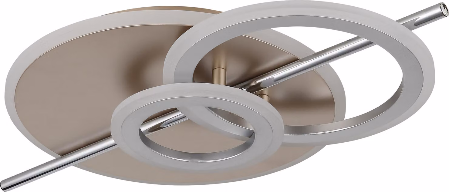 Plafoniera LED, color champagne, cromata, L 55 cm