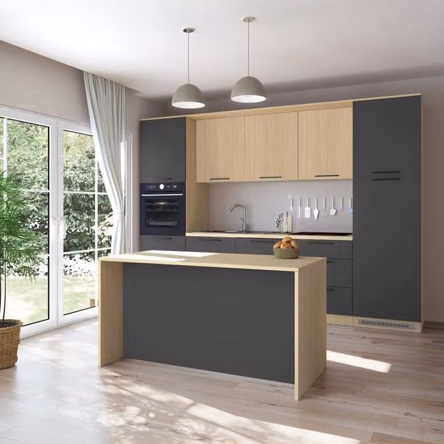 Mobile Dispensa Mapalesi, Isola da Cucina 2 Ripiani Made in Italy, 170x80x90h cm Marrone Rovere