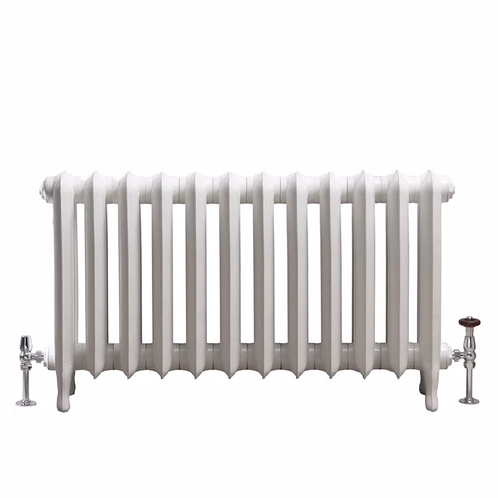 Radiatore in Ghisa Effetto Bianco Antico Colonne Ovali 560x983x185mm - Erté