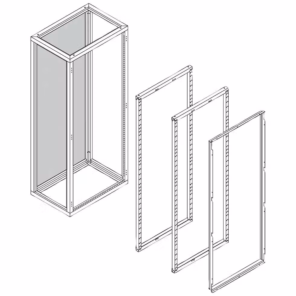 Siemens ALPHA 1600 DIN, set di adattatori per armadio modulare H=2000 L=400 P=600 8GK94000KK17