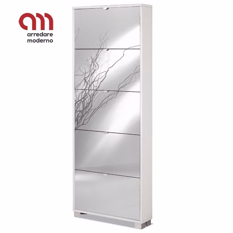 Scarpiera slim specchio 15 paia Art. 755SLSPFU