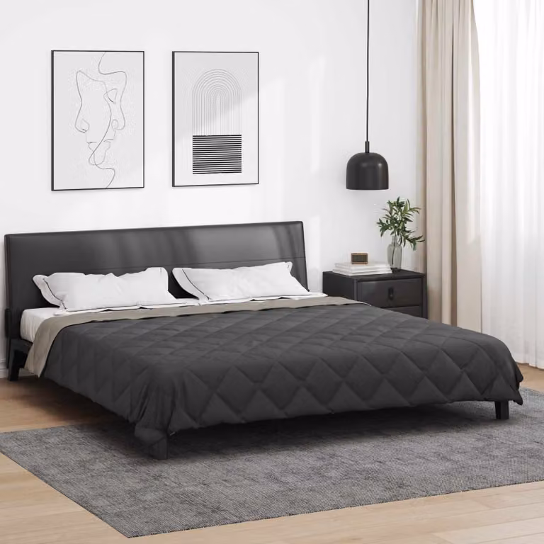 vidaXL Piumone Estivo in Microfibra Traspirante Grigio Antracite L: 220 cm x P: 200 cm