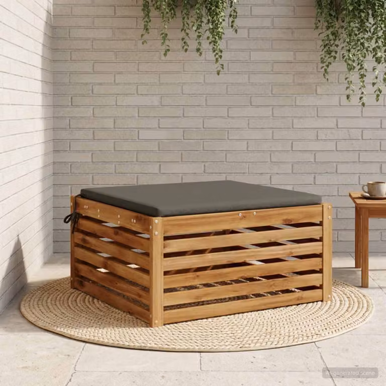 Cuscino per sedia vidaXL SOEST in poliestere con fodera rimovibile e resistenza UV, colore grigio antracite