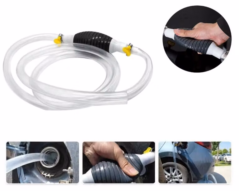 Pompa manuale in gomma per l'aspirazione manuale di carburante (gasolio, benzina), olio e altri liquidi — 14 mm
