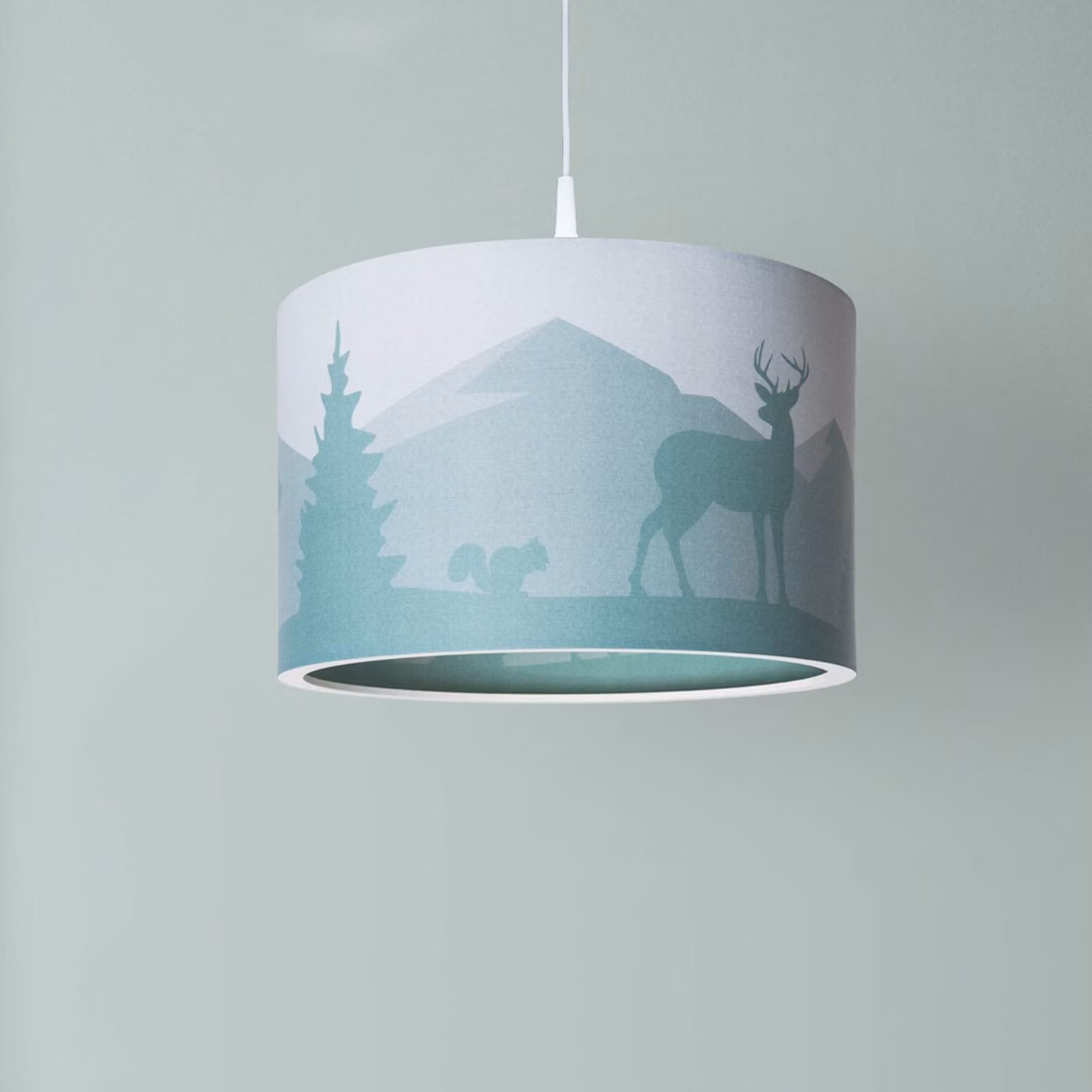 Elobra Lampada a sospensione Wald, dimmerabile, Verde, Cameretta, Plastica, Lampada a sospensione