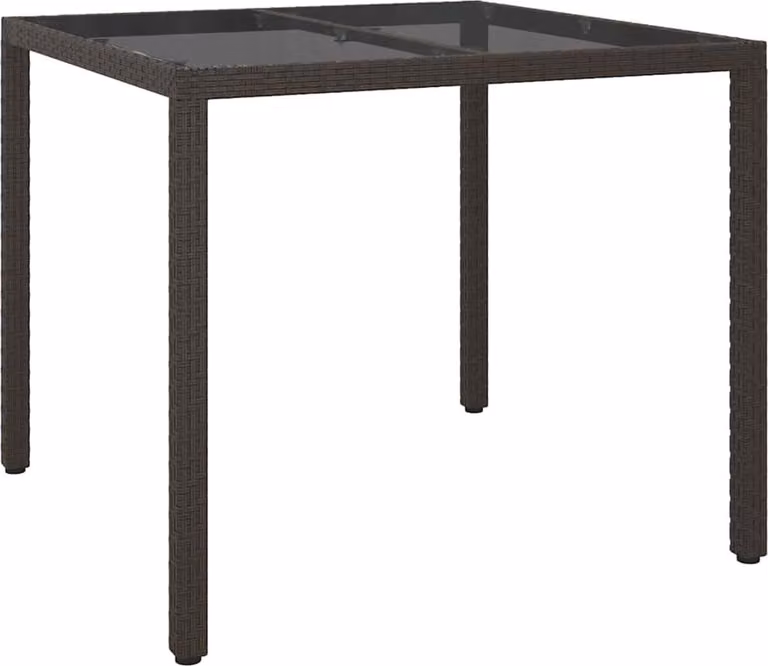 Tavolo da Giardino Marrone 90 x 90 x 75 cm polyrattan
