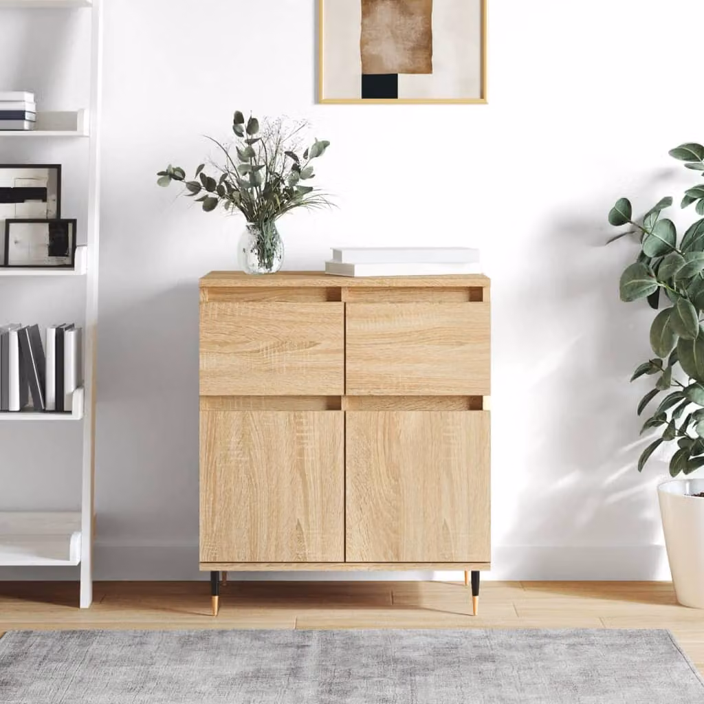 Credenza moderna vidaXL in legno multistrato color rovere, L: 60 cm, P: 35 cm, H: 70 cm