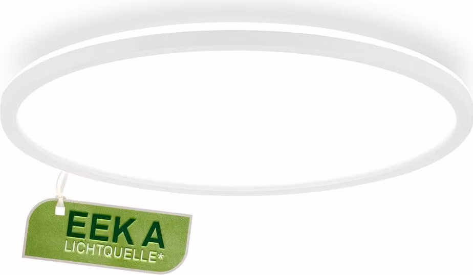 Briloner Tava A Lampada da soffitto a LED, CEE A Sorgente luminosa* con 14W a 3000lm, piatta, luce indiretta, lampada da salotto, cucina, pannello LED, 42x3 cm, bianco