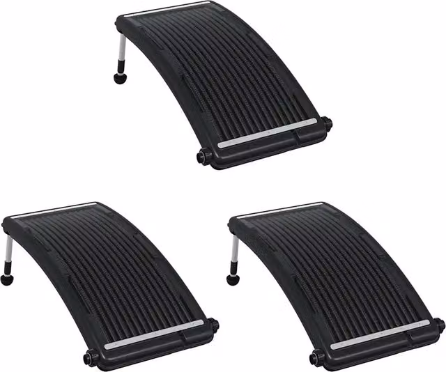 Pannelli Solari Termici Curvi per Piscina 3 pz 110x65 cm CFW3650005