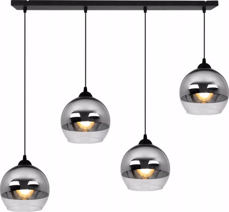 Elegante Lampada A Sospensione, Lampada In Vetro, Cromo, Led