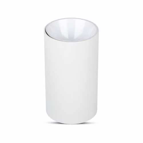 Portafaretto LED Montaggio a Plafone Rotondo GU10 Corpo Bianco Riflettore Bianco