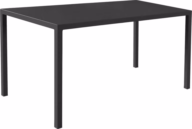 Milani Home - tavolo da giardino autolivellante 120 x 80 x 76 cm, acciaio, antracite