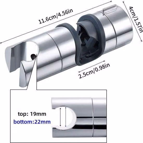 Regolazione del supporto doccia regolabile 18-25 mm in plastica ABS
