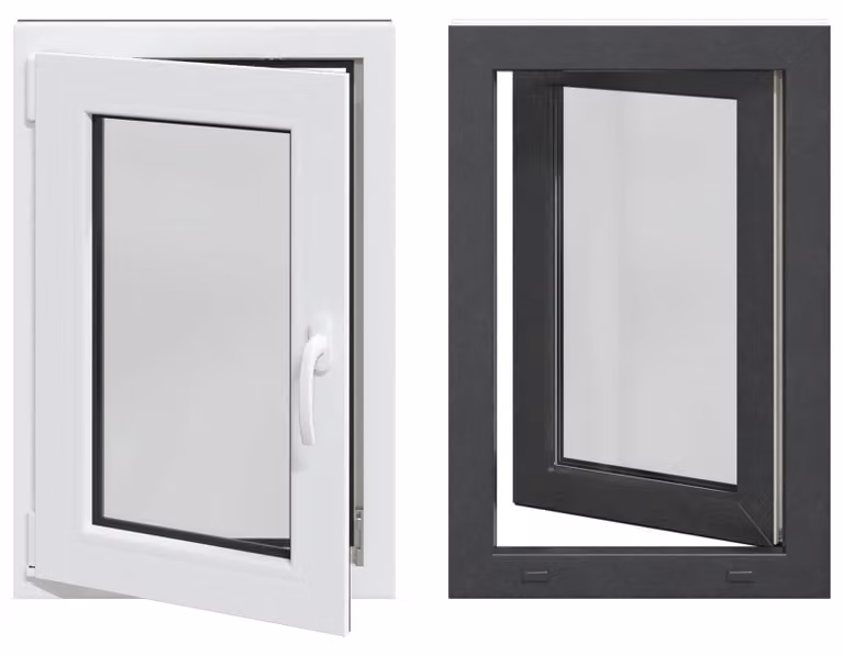 Finestre a battente e ribaltabile per cantine, modello RISOR, dimensioni 60 x 80 cm