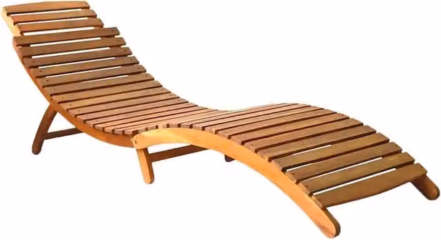 Lettini Prendisole 2 pz con Cuscini in Legno Massello d'Acacia 3077368