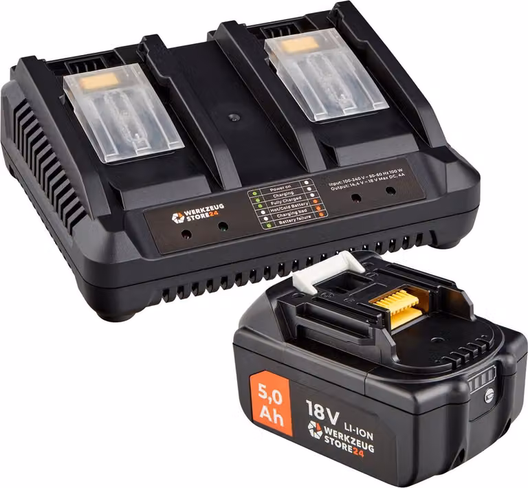 Set di avviamento WS24 18 V / 1x batteria da 5,0 Ah + caricatore rapido doppio