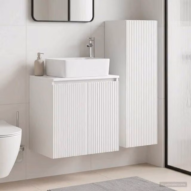 Set di mobili per il bagno 2 pz Bianco 33 x 34,5 x 100 cm 3406123