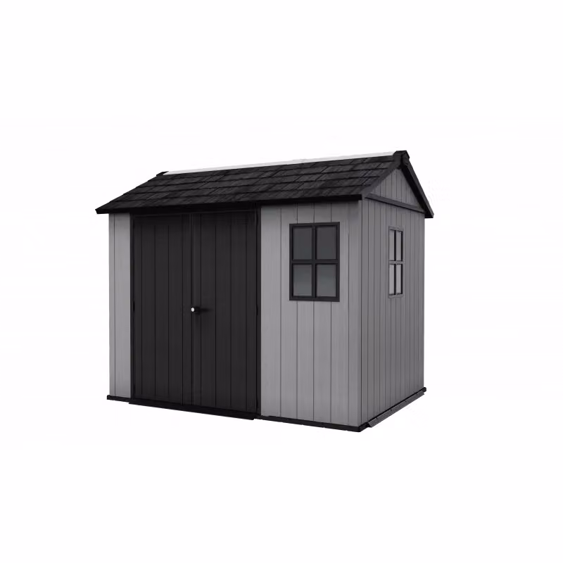 Casetta da giardino in resina Keter Newton Plus 759/975 Grigio con pavimento e doppia porta L/P/H: 287 x 230 x 246 cm – 2