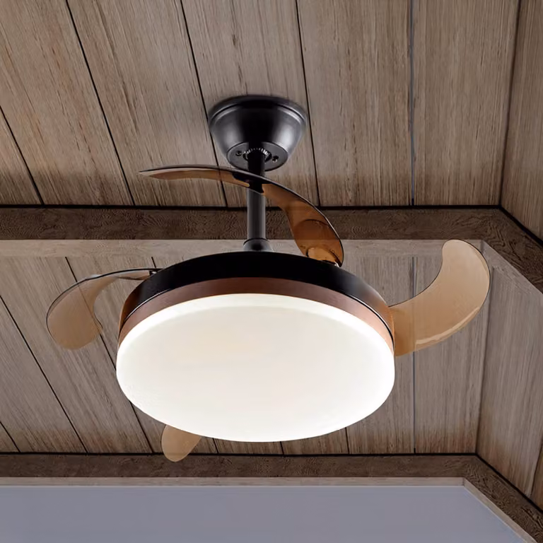 Schuller Valencia Ventilatore da soffitto LED Vento nero/bronzo/fumé Ø 90 cm silenzioso Vento, dimmerabile, Alluminio / Grigio / Zincato, Soggiorno / Sala da pranzo, Metallo, Moderno