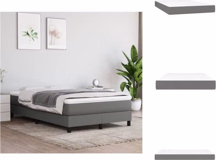 vidaXL Materasso a molle insacchettate grigio scuro 120x200x20 cm tessuto - Materassi