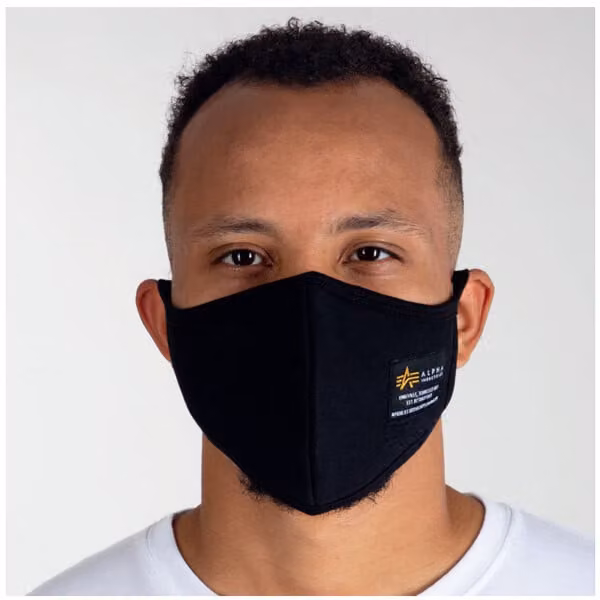 Rouška Alpha Industries Maschera facciale pesante nera - UNI
