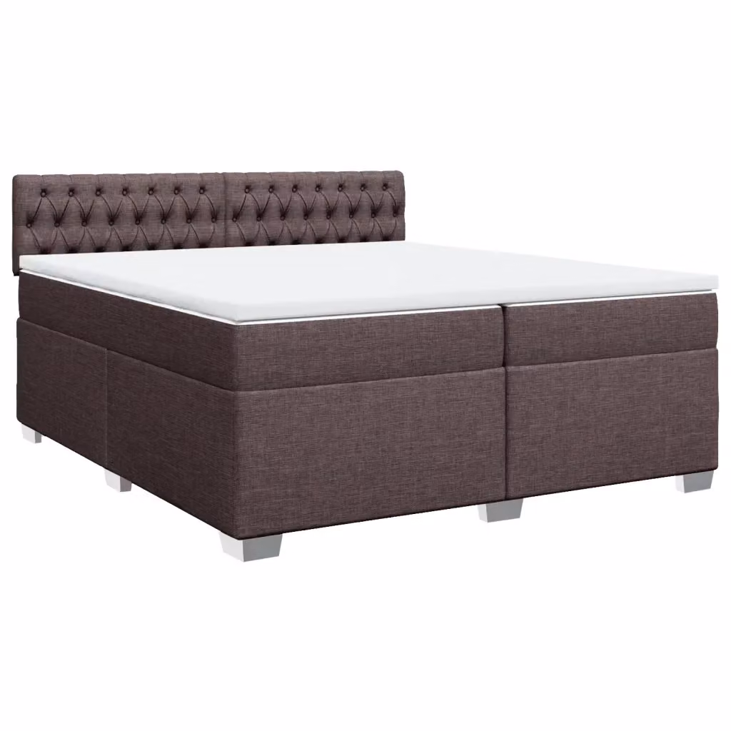 Letto Ibrido con Giroletto a Molle e Materasso vidaXL, Marrone e Bianco, L/P: 200 x 200 cm – 2