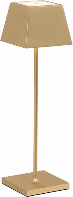 Rossini Illuminazione SIESTA Lampada da tavolo portatile LED 2,2W IP54 dimmerabile touch con struttura in alluminio pressofuso, Colore Oro