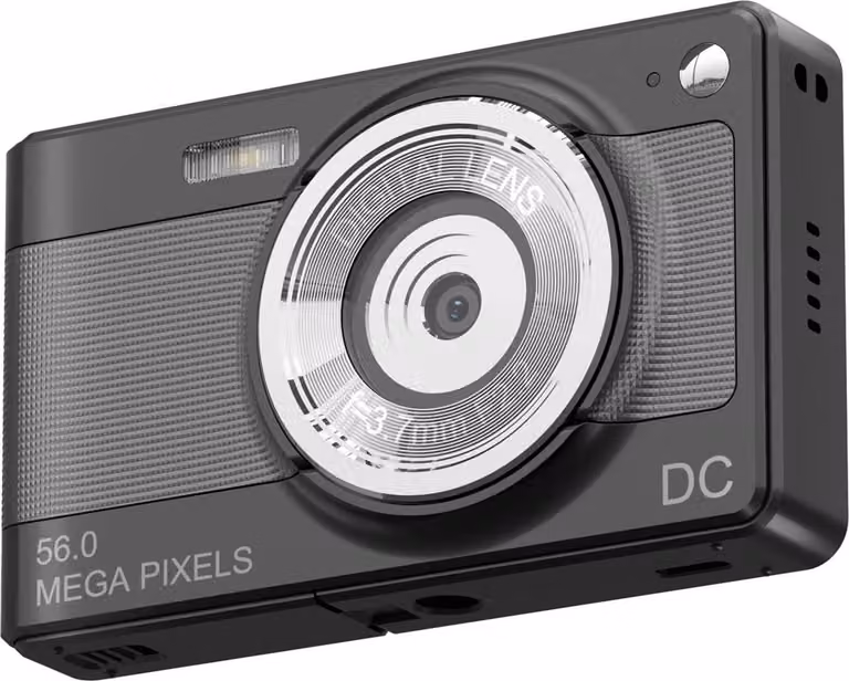 Fotocamera digitale 1080p, videocamera, 56 MP, schermo da 2,88 pollici, zoom ottico 8x, AF, messa a fuoco automatica, stabilizzatore d'immagine, riconoscimento facciale, con 32 GB di memoria