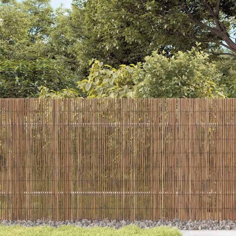 Recinzione da giardino intrecciata vidaXL in giunco marrone L: 500 cm, H: 80 cm