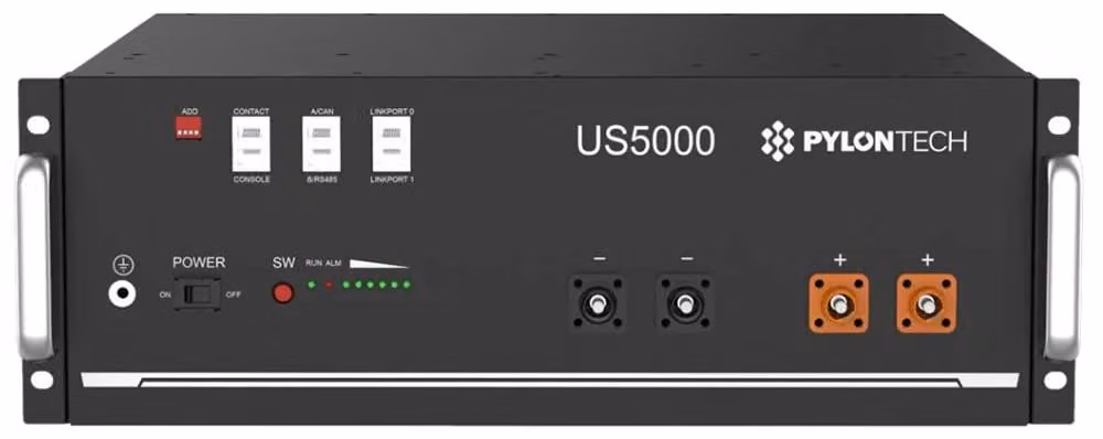Accumulo di batterie al litio: 2 batterie LiFePO4 da 48 V, capacità di 9,6 kWh - 4560 Wh - Peso: 38 kg - Adatte per l'accumulo di energia solare