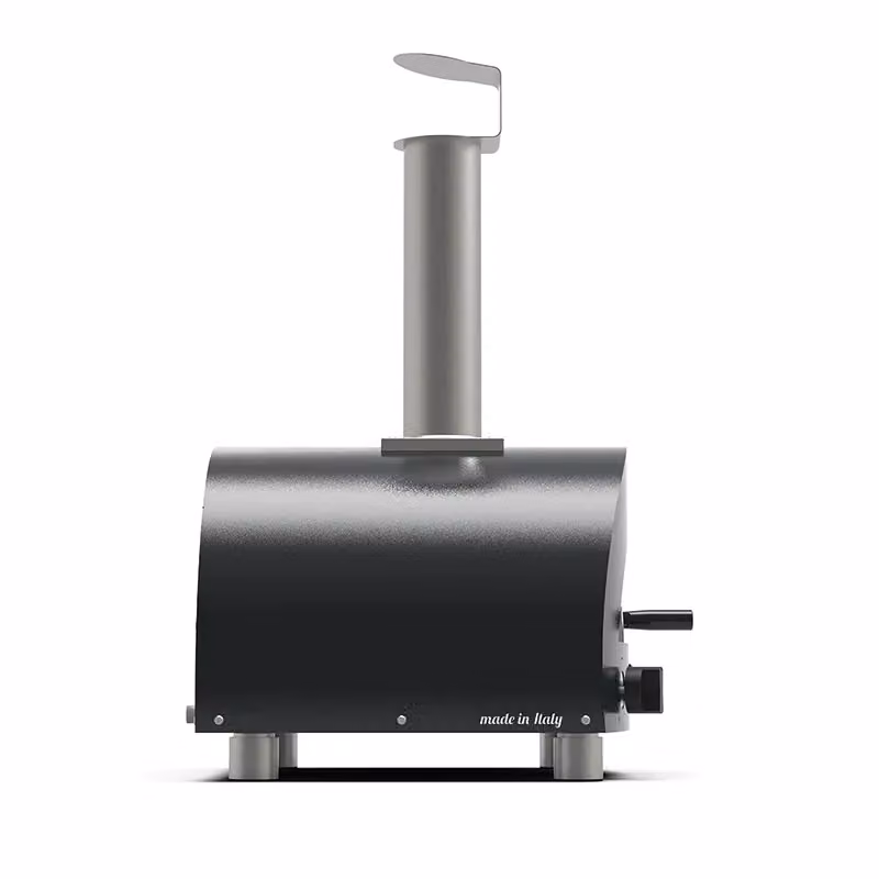 Forno per pizza portatile a gas Alfa, colore nero con base in ceramica, L/P/H: 58 x 40 x 38 cm – 2