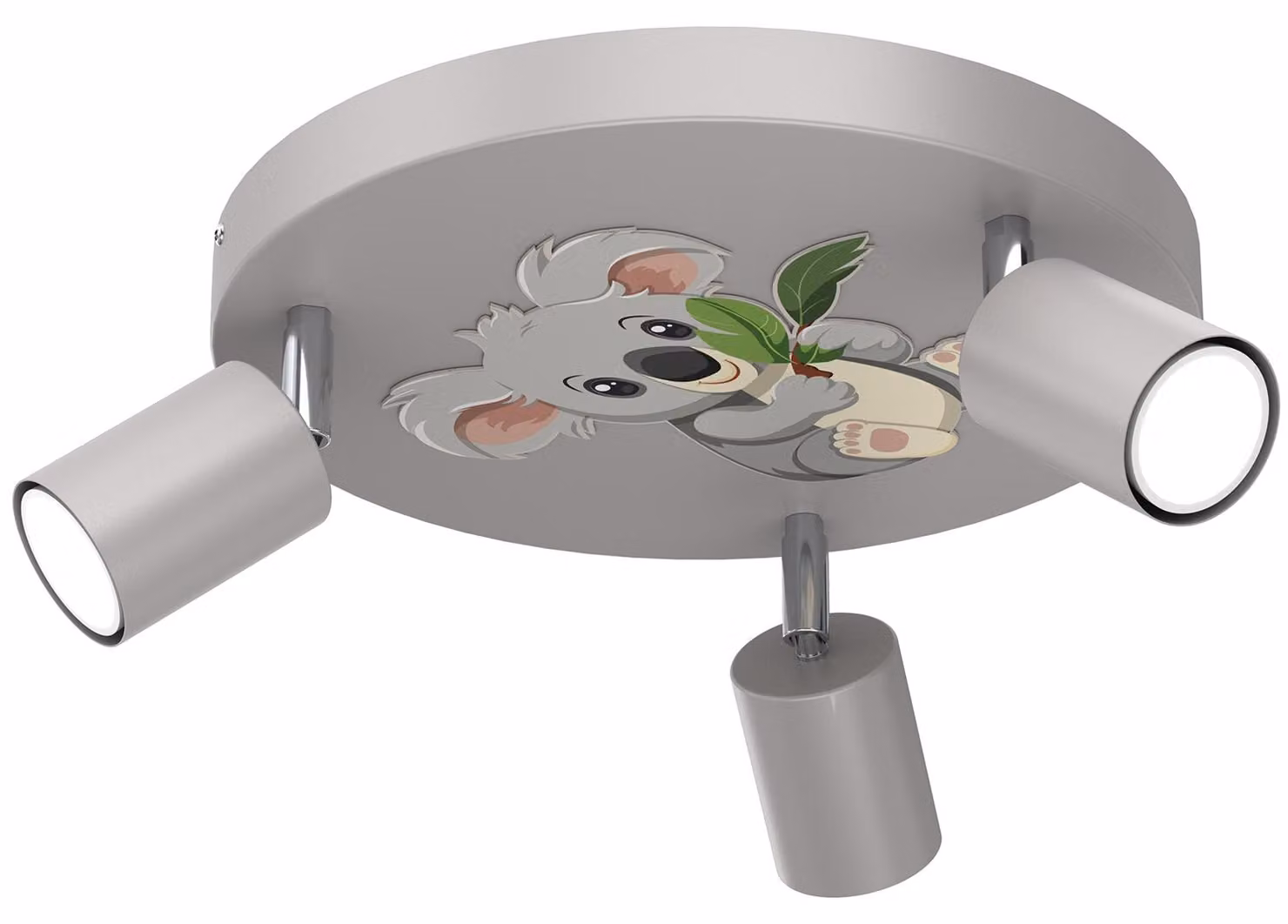 Lampada da soffitto Fun grigio-verde-crema 3xGU10x8W in metallo, dimensioni: 10,5x30x30 cm, IP20, Luminex