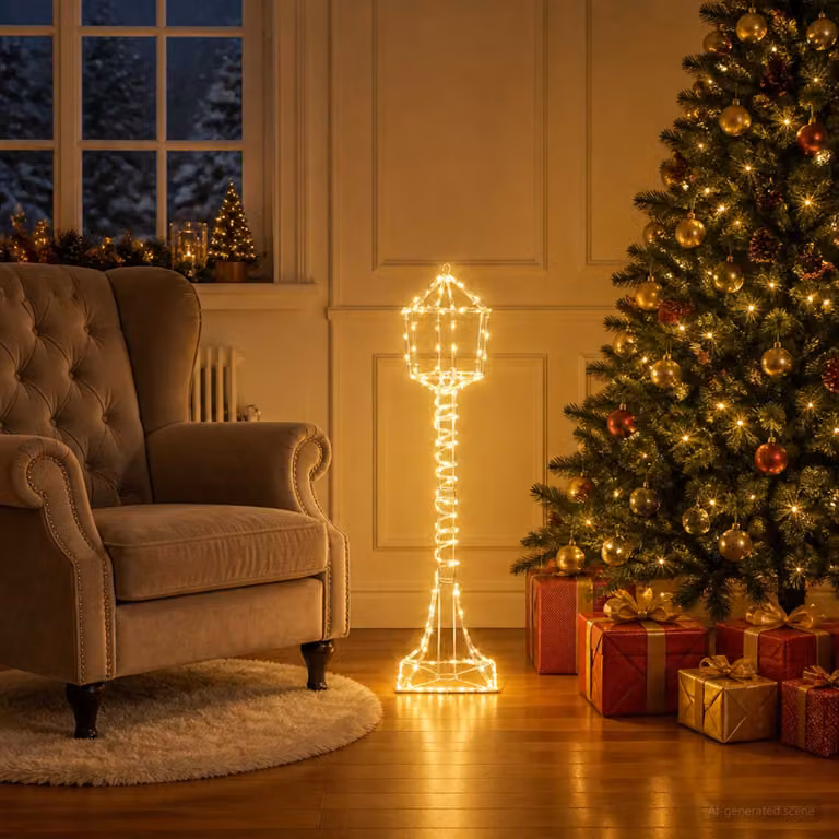 vidaXL Lampione di Natale LED LOVIISA 160 LED Bianco caldo
