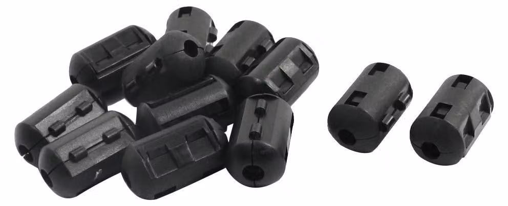 Filtri a nucleo di ferrite, cilindrici, da 6 mm, per la soppressione delle interferenze elettromagnetiche, confezione da 12 pezzi