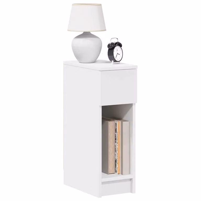 Comodino sospeso vidaXL Bianco opaco L: 36 cm, P: 20 cm, H: 60 cm