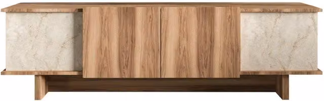 Mobile TV in legno "Diana" 180 x 33 x 50 cm - Travertino