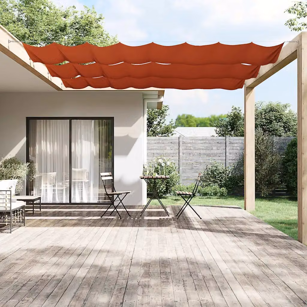 Paravento verticale vidaXL in tessuto Oxford color terracotta L: 800 cm, H: 100 cm