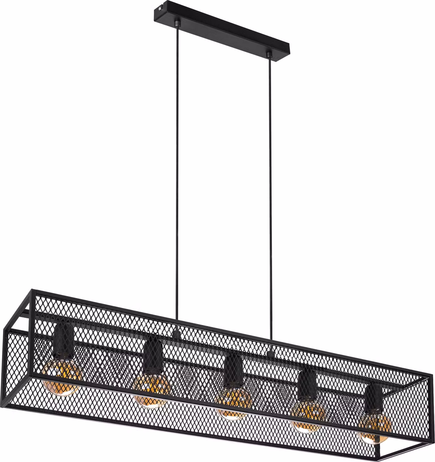 Lampada a sospensione moderna Loft Horus Plus 2914/Z-B-5 Nero 5 punti luce E27 Metallo