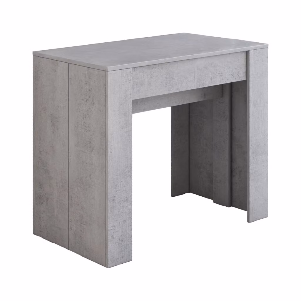 Consolle Ananda DMORA estensibile moderna in colore grigio, L: 90 cm, P: 52 cm, H: 78 cm – 2