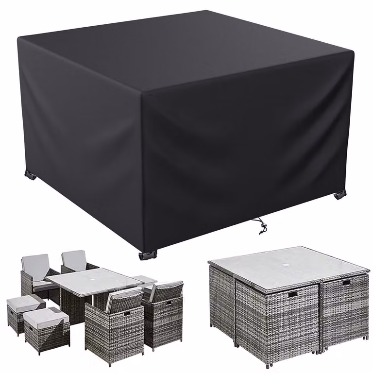 Copertura impermeabile per mobili da giardino, realizzata in tessuto Oxford 600D, dimensioni 150x150x75 cm