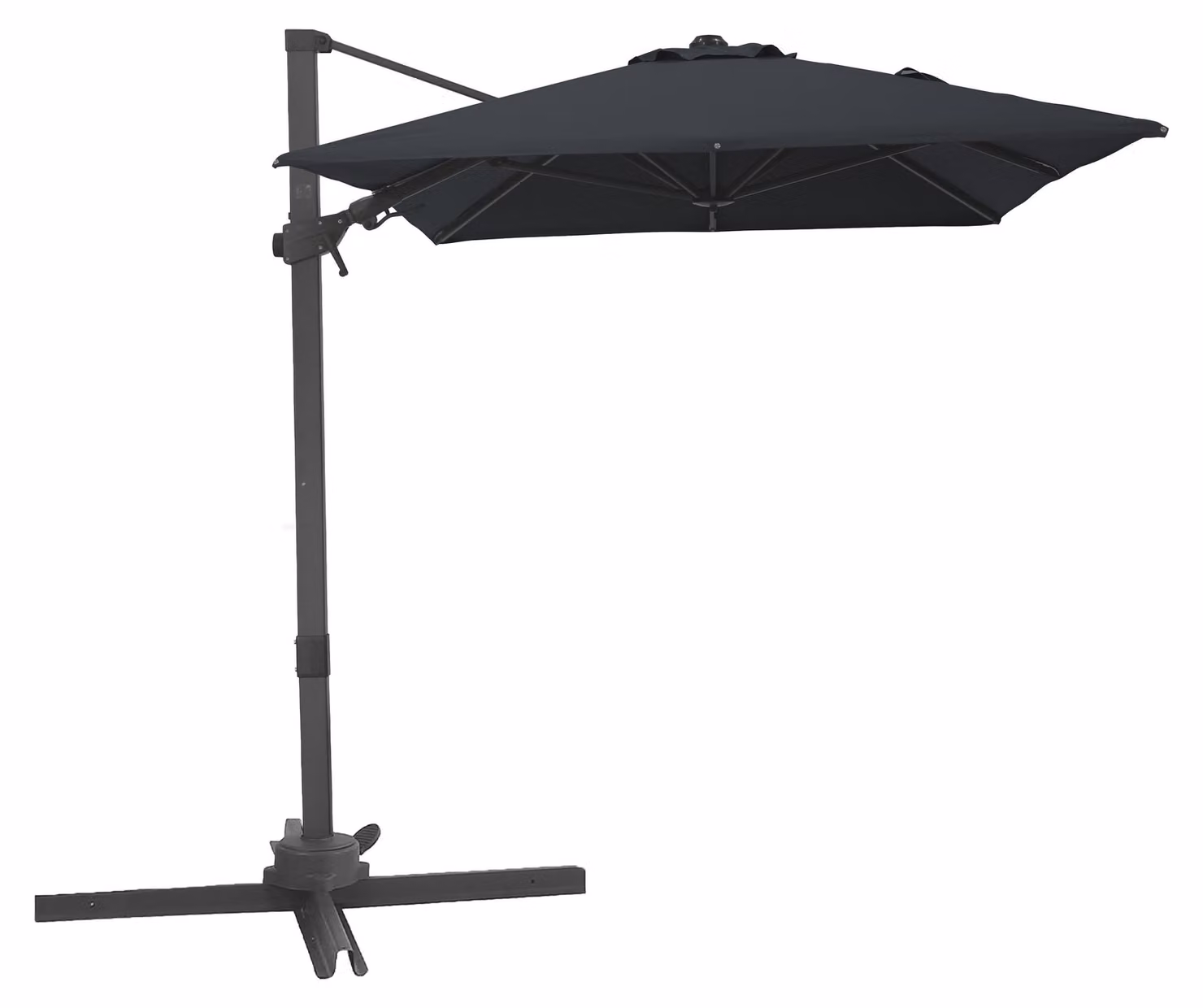 AXI Nyra Ombrellone Decentrato Rettangolare 200 x 300 cm, Antracite/Grigio | Per giardino/terrazza con Struttura Verniciata | Base a croce, Fodera