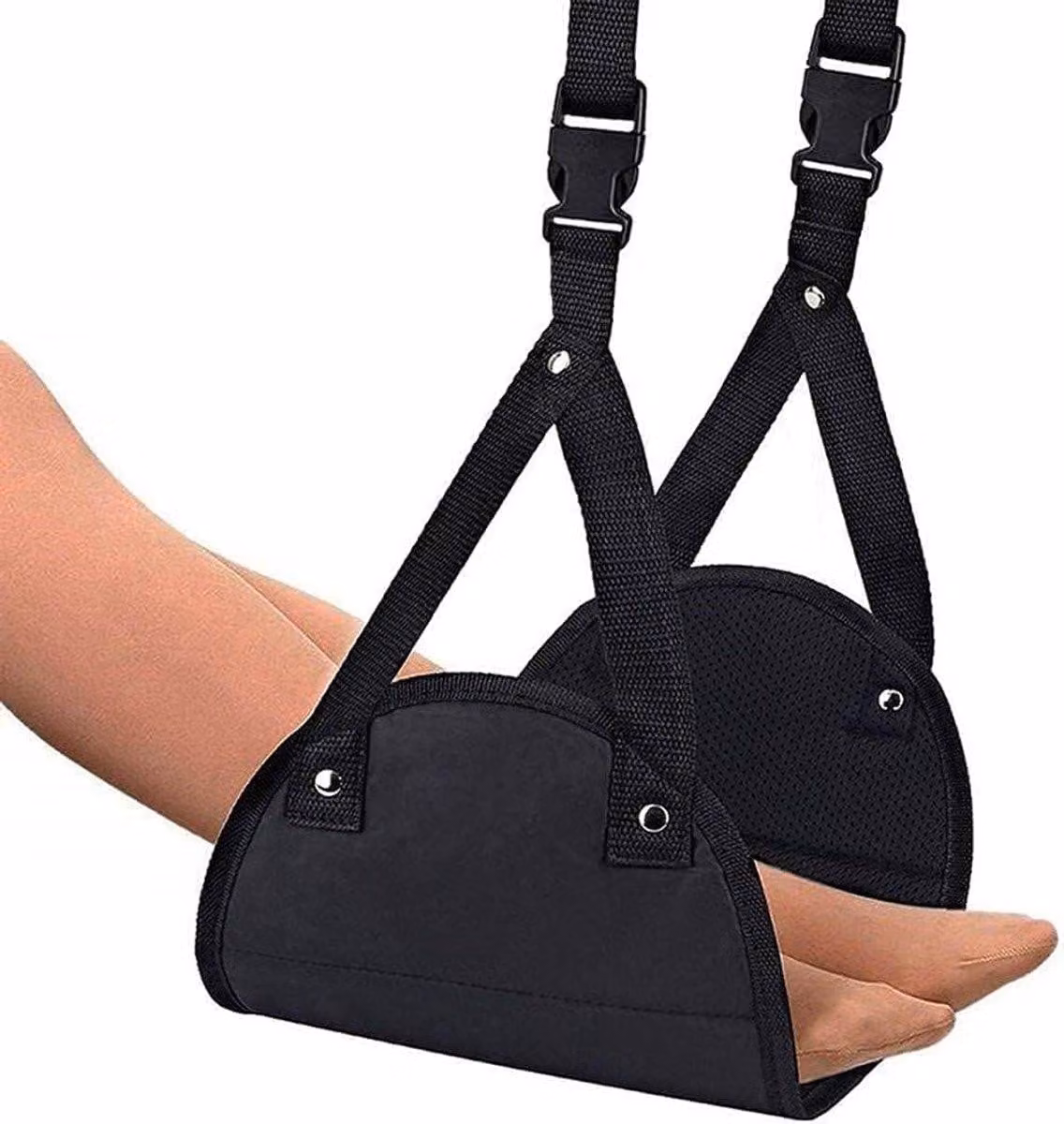 Poggiapiedi regolabile in schiuma di alta qualità per un viaggio confortevole, poggiapiedi da portare a mano, accessori da viaggio per il relax