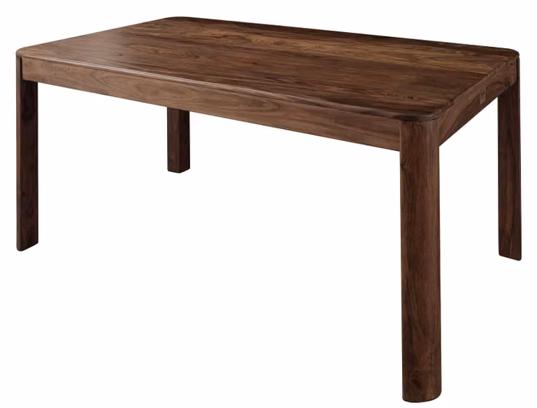 MASSIVMOEBEL24 | tavolo da pranzo in legno di Sheesham / Acacia 160x90x76 smoked cherry tinto TORONTO #124